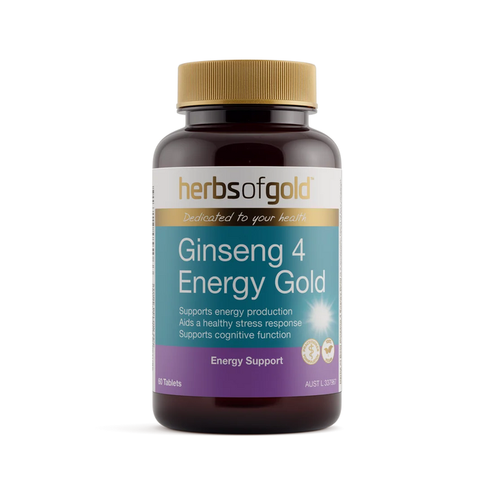 Herbs of Gold Ginseng 4 Energy Gold 60 Tablets