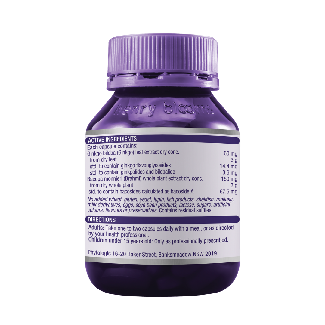 Henry Blooms Ginkgo and Brahmi 3000 60 Capsules