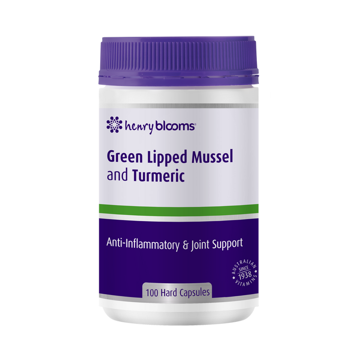 Henry Blooms Green Lipped Mussel and Turmeric 100 Capsules