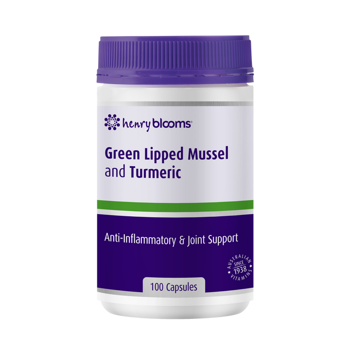Henry Blooms Green Lipped Mussel and Turmeric 100 Capsules