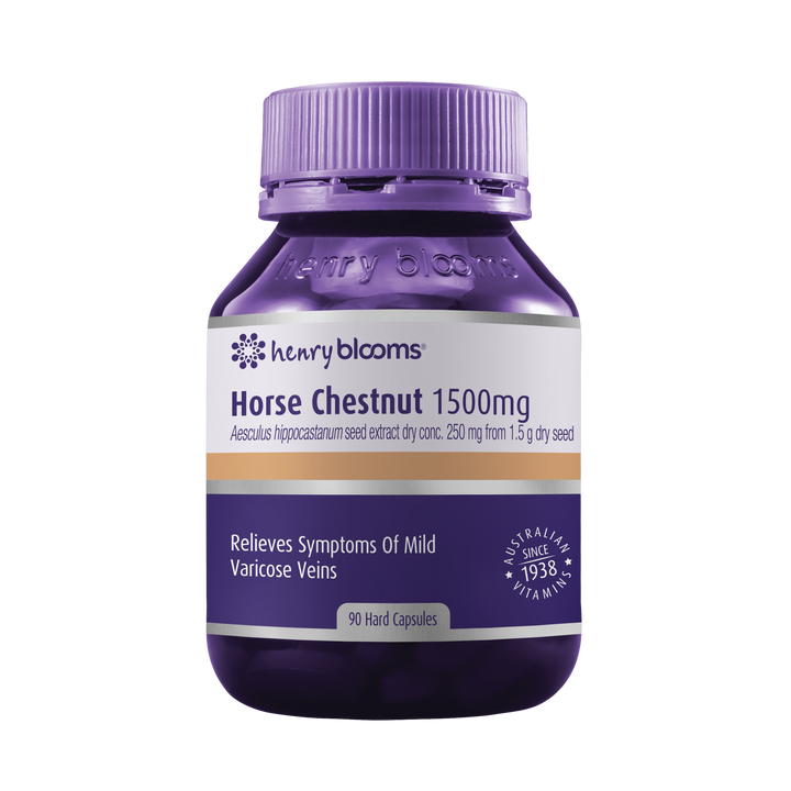 Henry Blooms Horse Chestnut 1500mg 90 Capsules