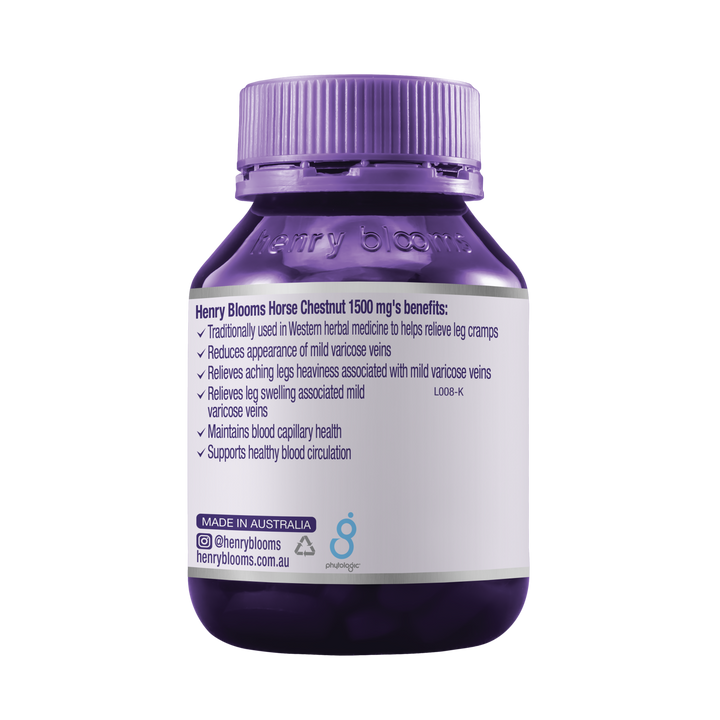 Henry Blooms Horse Chestnut 1500mg 90 Capsules