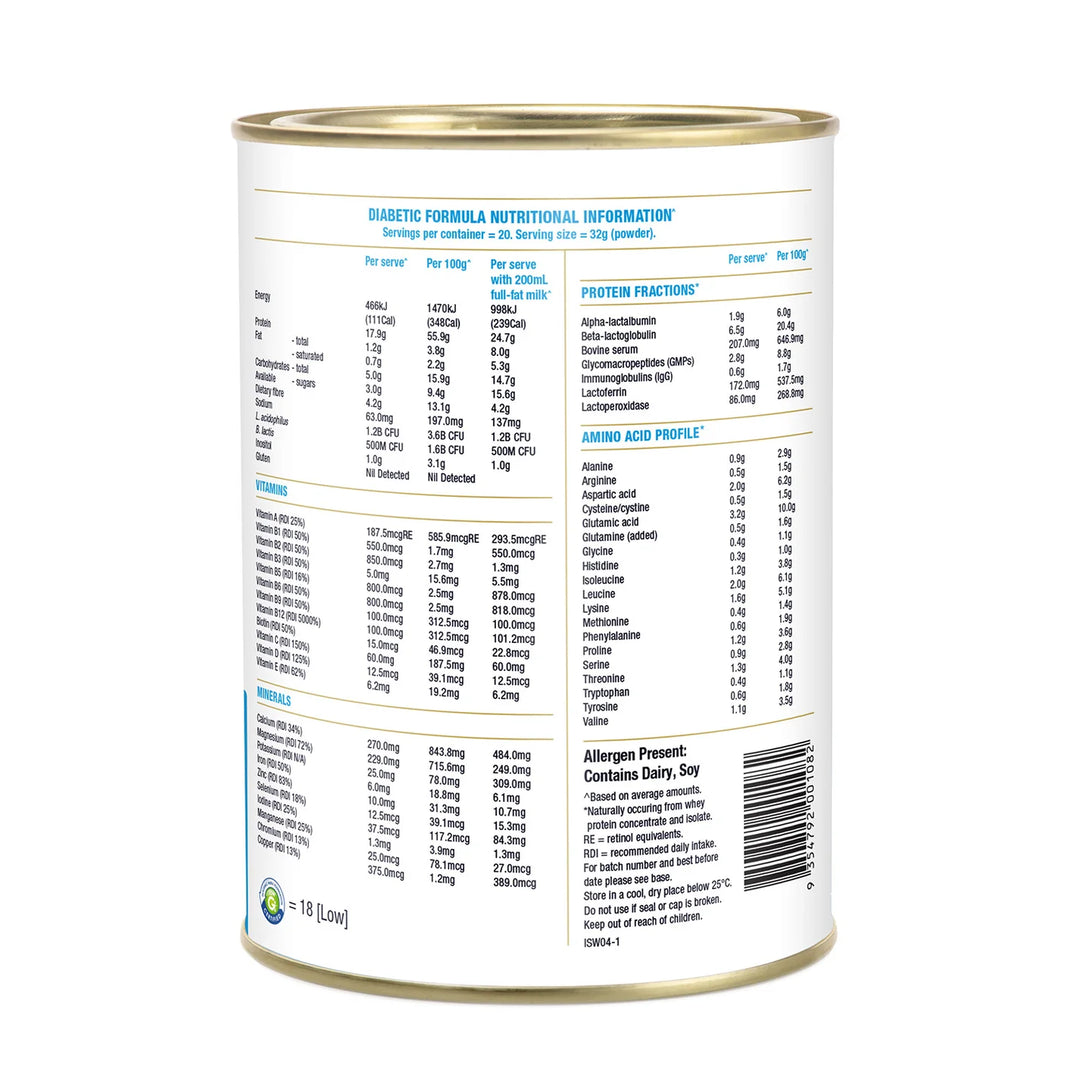 IsoWhey Clinical Nutrition Diabetic Formula Vanilla 640g