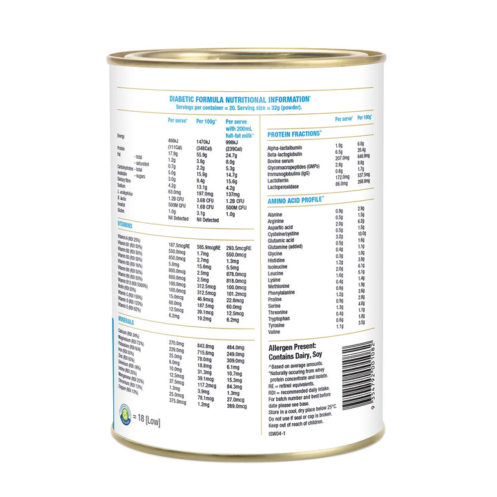 IsoWhey Clinical Nutrition Diabetic Formula Vanilla 640g