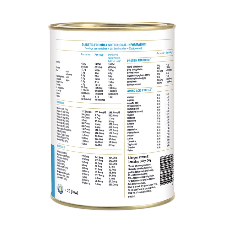 IsoWhey Clinical Nutrition Diabetic Formula Chocolate 640g