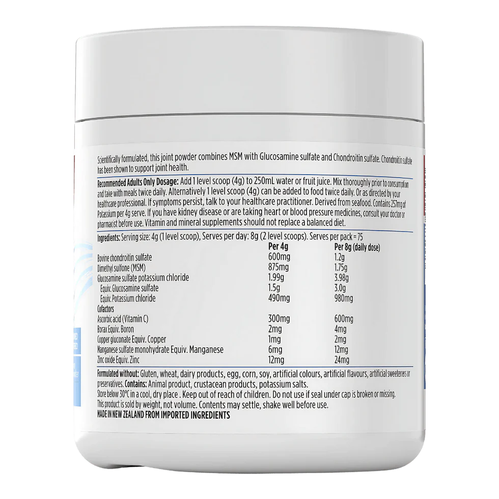 Nutra-Life Joint Formula + MSM Concentrate Powder 300g