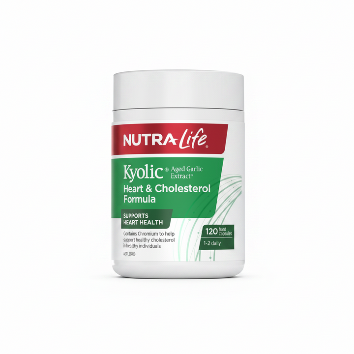 Nutra-Life Kyolic Aged Garlic Extract Heart &amp; Cholesterol Formula 120 Capsules