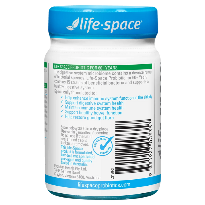 Life Space Probiotic for 60+ Years 60 Capsules