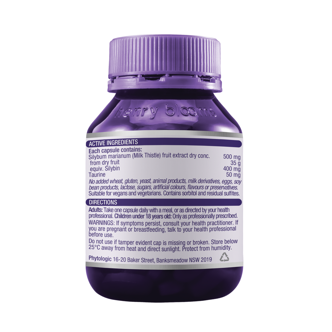 Henry Blooms Liver Health Milk Thistle Plus 60 Capsules