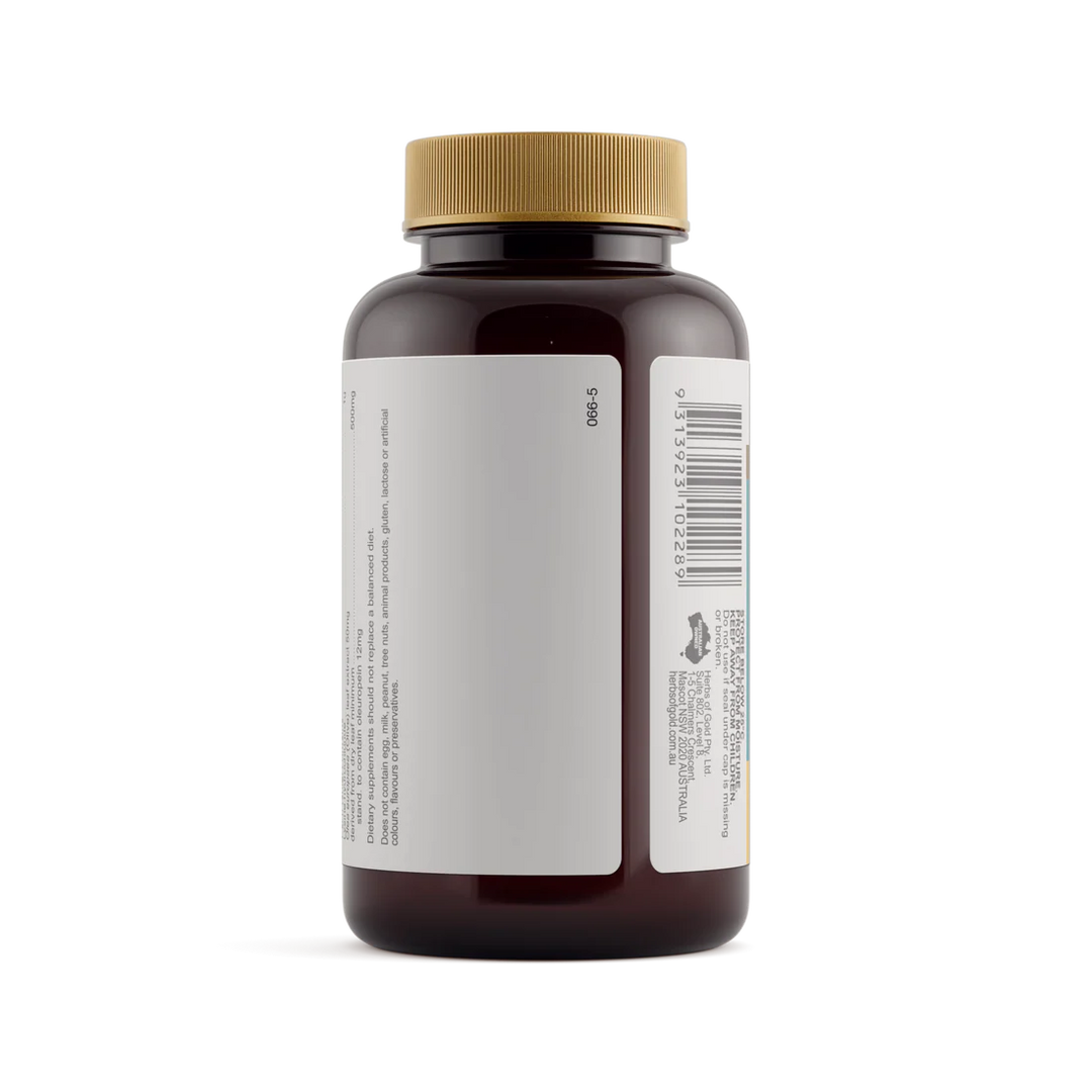Herbs of Gold Lysine 1000 + Olive Leaf 100 Tablets