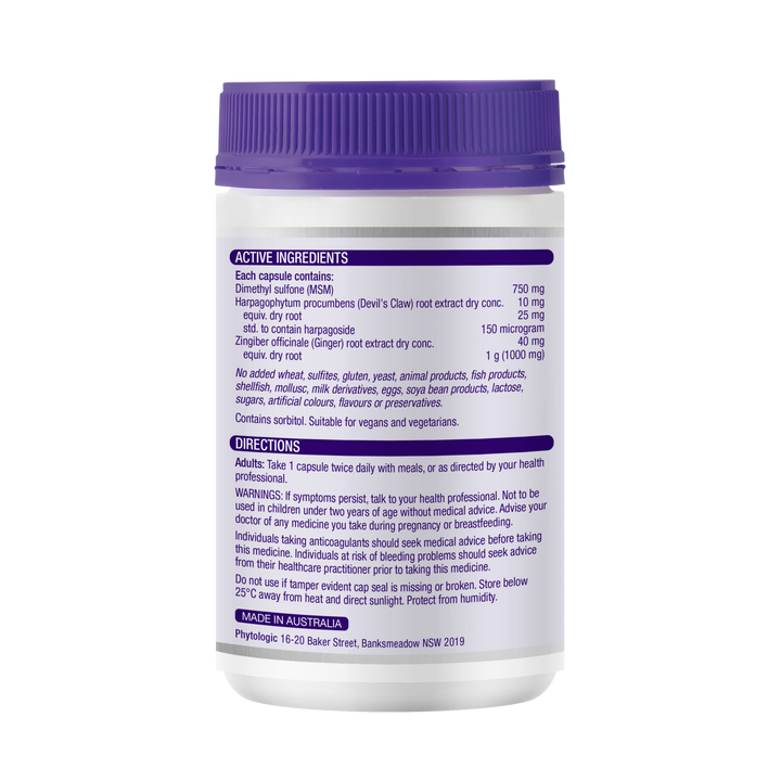 Henry Blooms MSM 750 With Ginger &amp; Devils Claw 120 Capsules