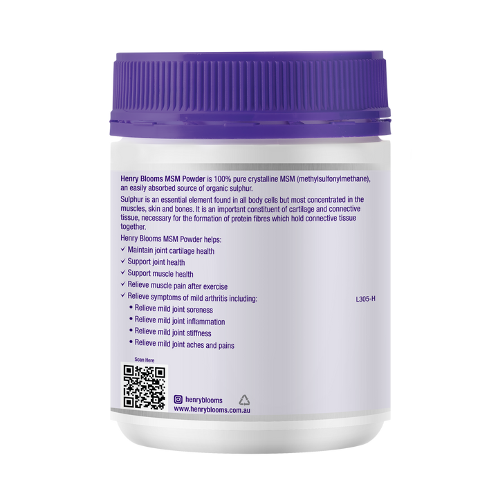Henry Blooms MSM 300g Powder