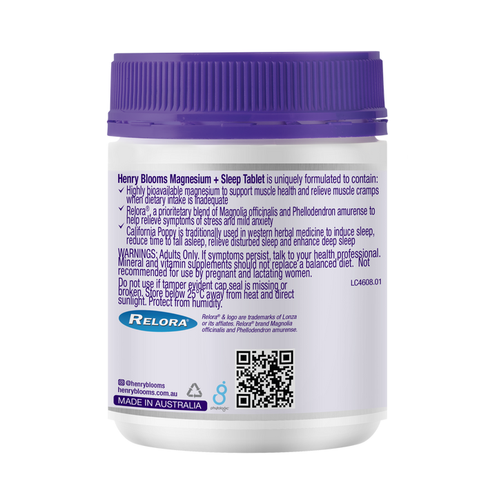 Henry Blooms Magnesium+sleep 60 Tablets