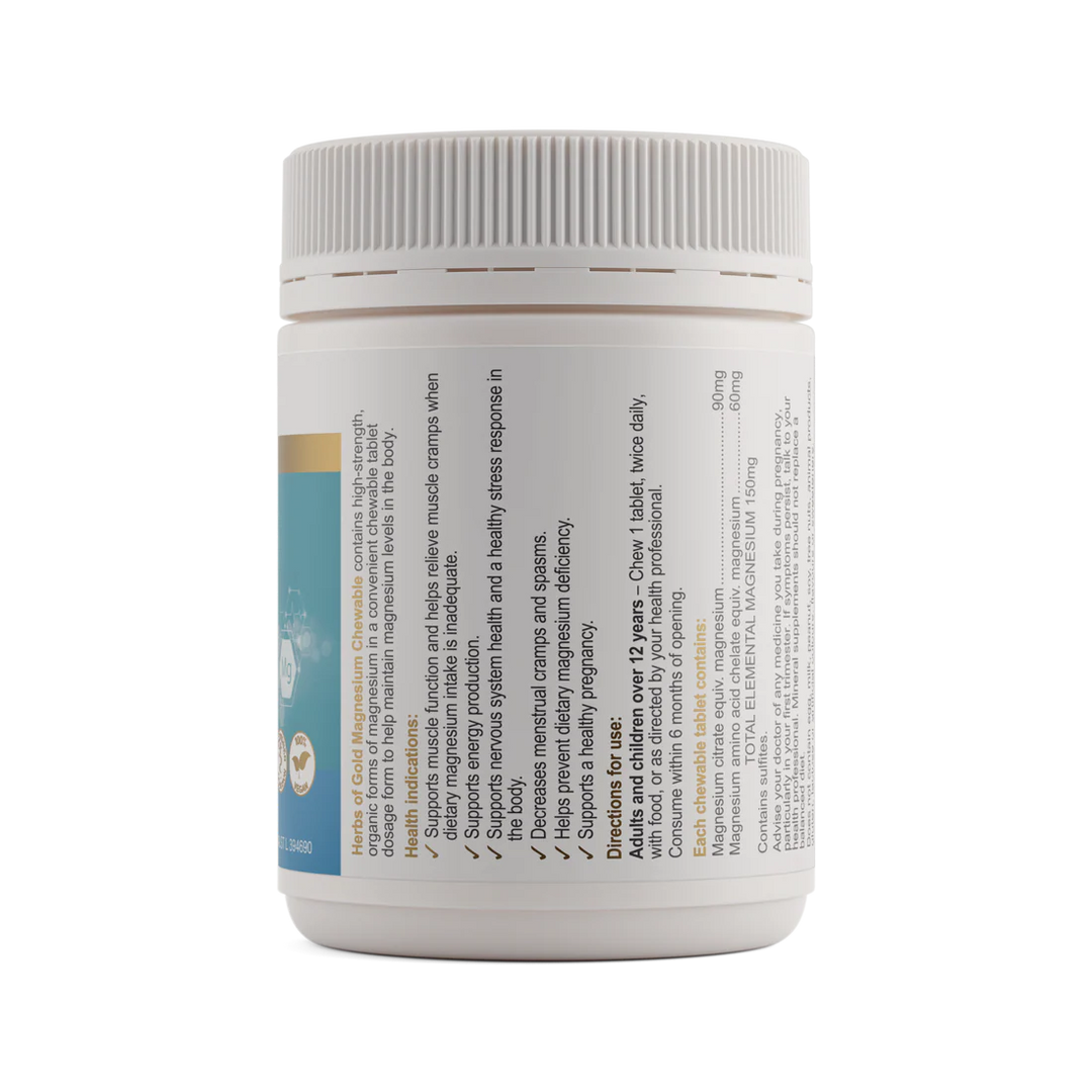 Herbs of Gold Magnesium Chewable 60 Tablets