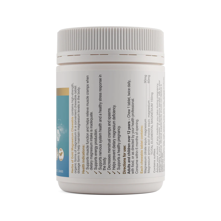 Herbs of Gold Magnesium Chewable 60 Tablets