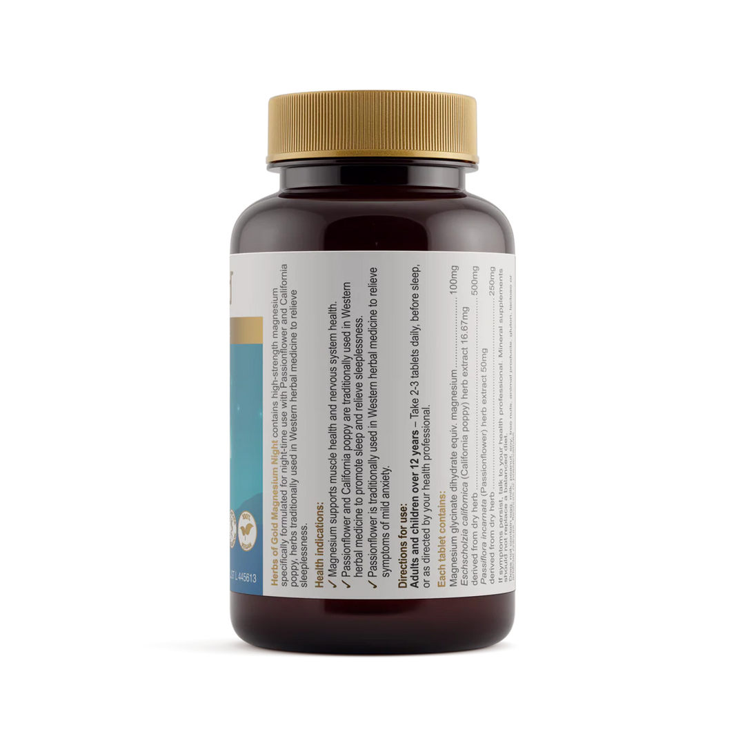 Herbs of Gold Magnesium Night 60 Tablets