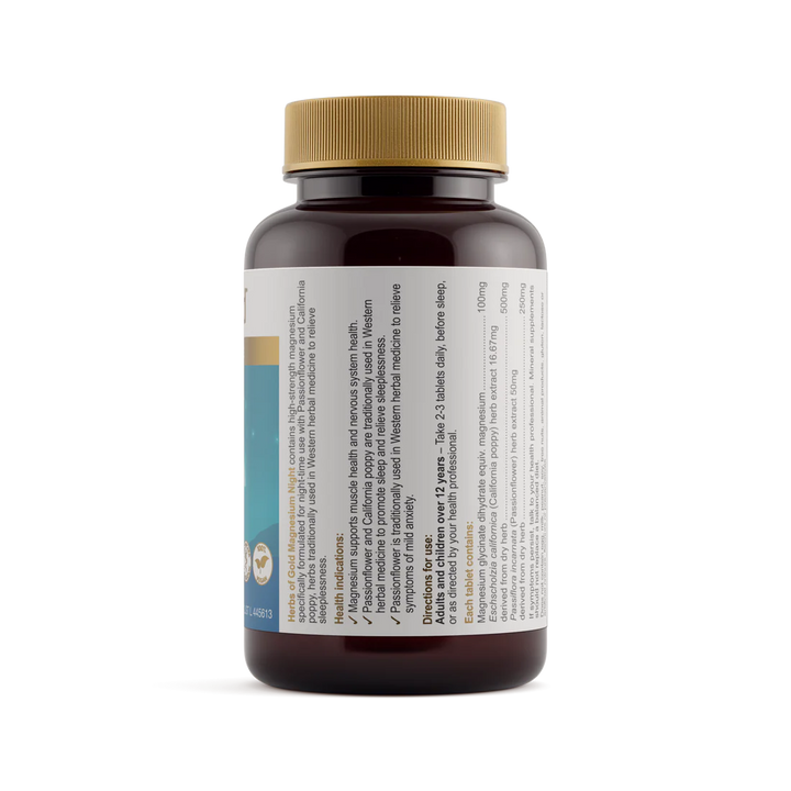 Herbs of Gold Magnesium Night 60 Tablets