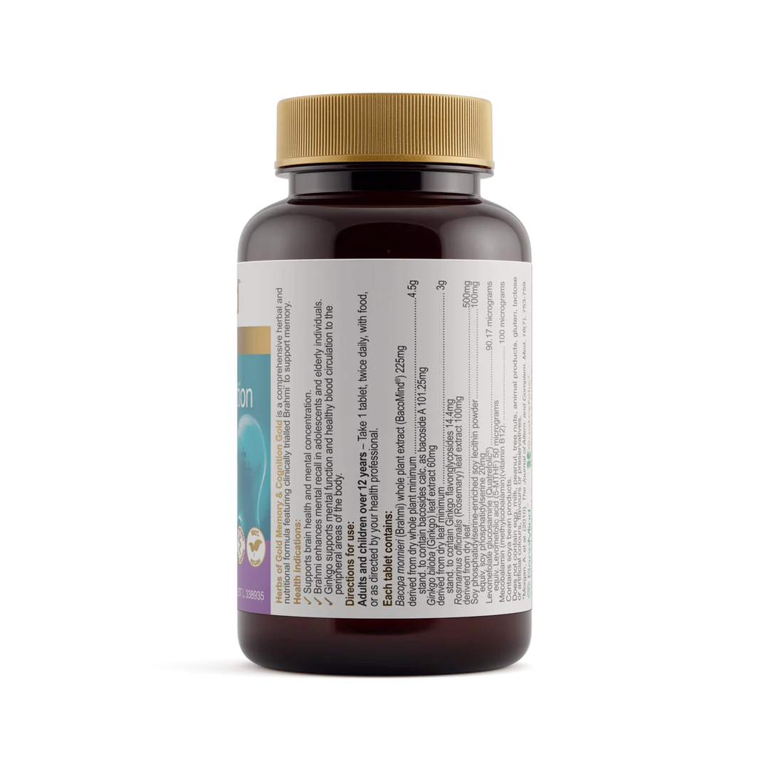 Herbs of Gold Memory &amp; Cognition Gold 60 Tablets