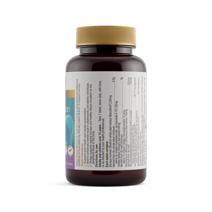 Herbs of Gold Memory &amp; Cognition Gold 60 Tablets