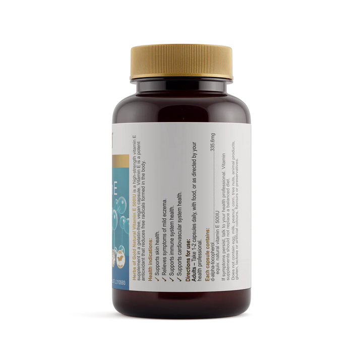 Herbs Of Gold Natural Vitamin E 500IU 100 Capsules