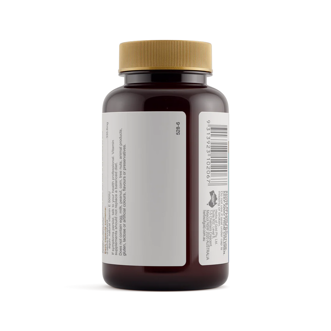 Herbs Of Gold Natural Vitamin E 500IU 100 Capsules