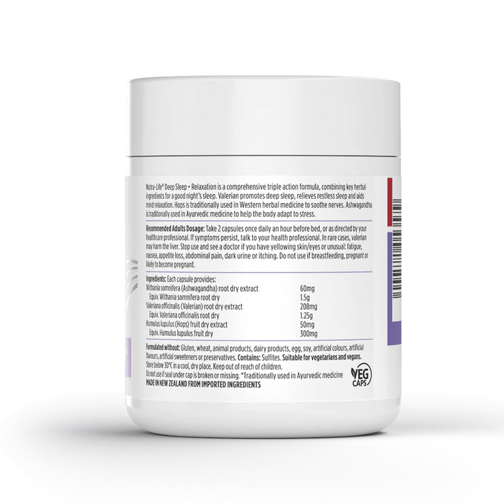 Nutra-Life Deep Sleep + Relaxation 60 Capsules