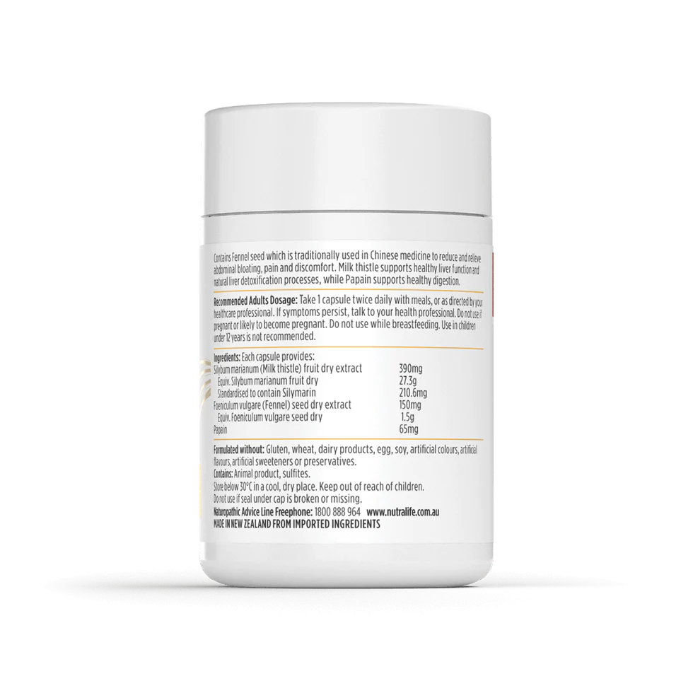 Nutra-Life Debloat &amp; Detox 60 Capsules
