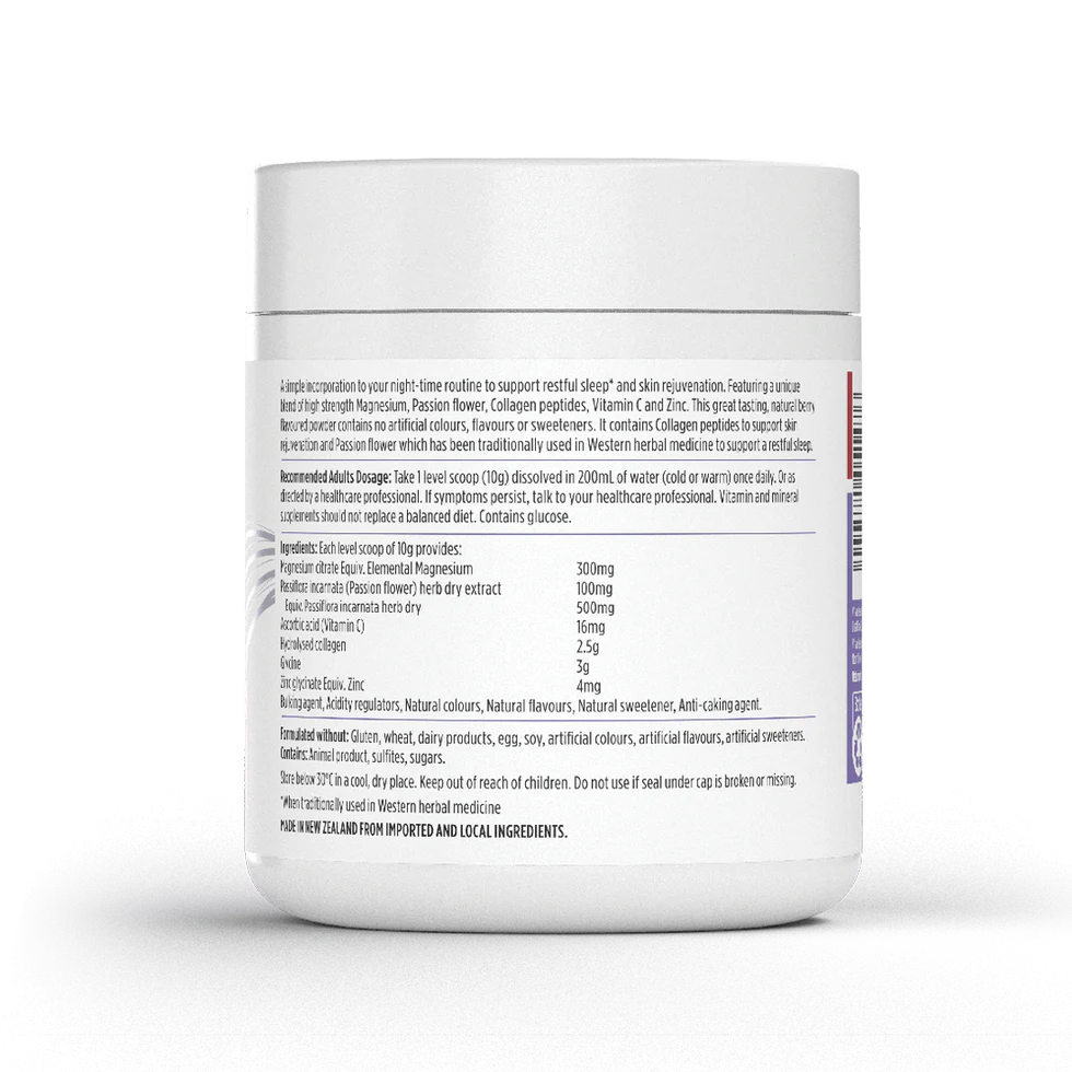 Nutra-Life Magnesium Sleep and Collagen Renew Powder 250g