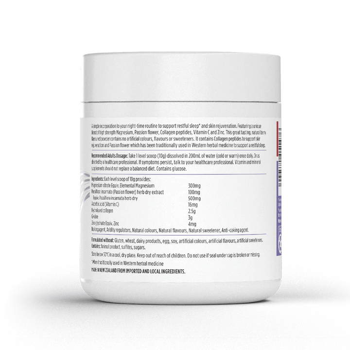 Nutra-Life Magnesium Sleep and Collagen Renew Powder 250g