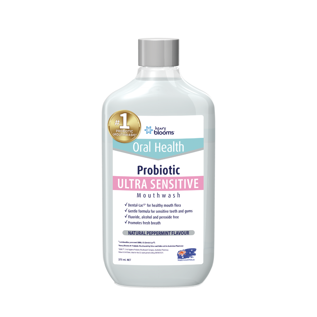 Henry Blooms Probiotic Mouthwash Ultra Sensitive 375 mL