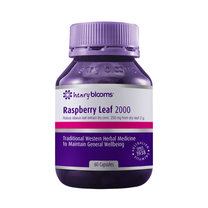 Henry Blooms Raspberry Leaf 2000mg 60 Capsules