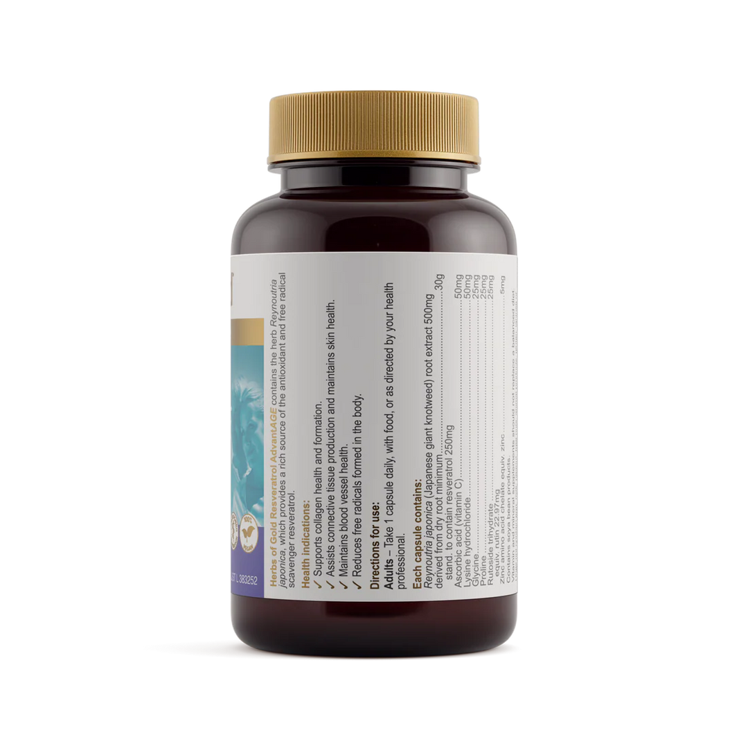 Herbs of Gold Resveratrol AdvantAGE 60 Capsules