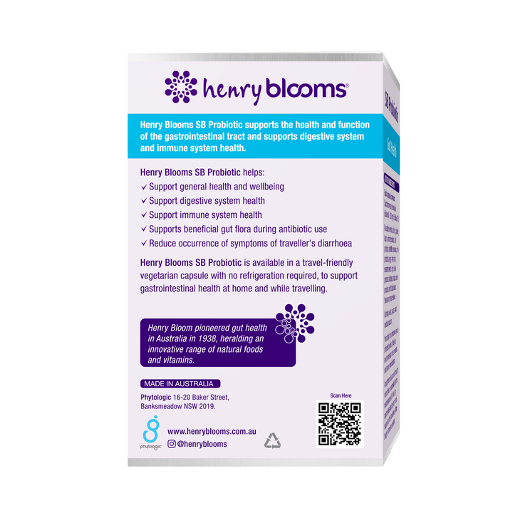 Henry Blooms SB Probiotic 60 Capsules