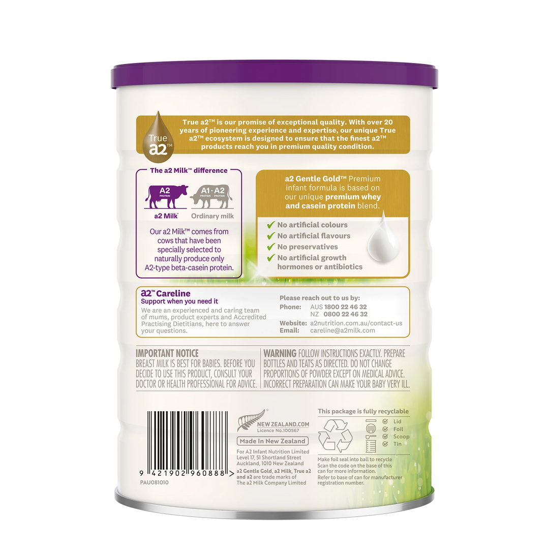 a2 Gentle Gold® Stage 1 Premium Formula 800g