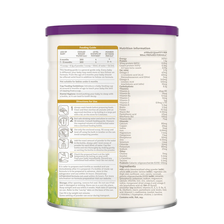 a2 Gentle Gold® Stage 2 Premium Follow-on Formula 800g