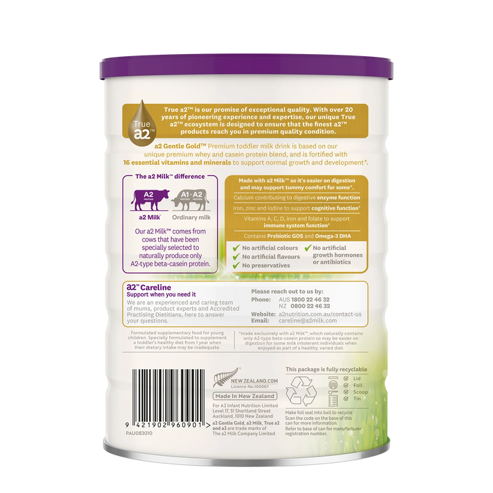 a2 Gentle Gold® Stage 3 Premium Toddler Milk Drink 800g