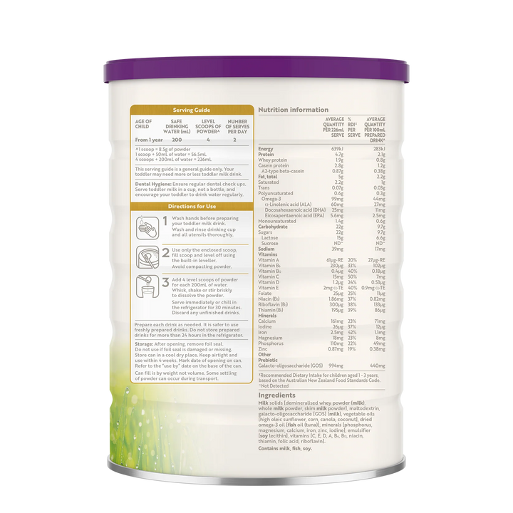 a2 Gentle Gold® Stage 3 Premium Toddler Milk Drink 800g