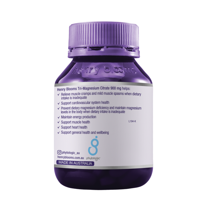 Henry Blooms Tri-Magnesium Citrate 900mg 60 Capsules