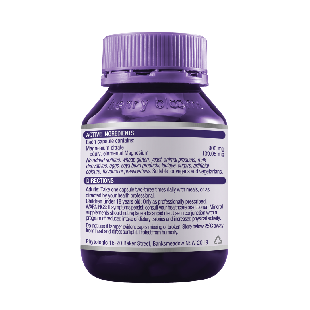 Henry Blooms Tri-Magnesium Citrate 900mg 60 Capsules