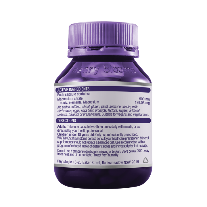 Henry Blooms Tri-Magnesium Citrate 900mg 60 Capsules