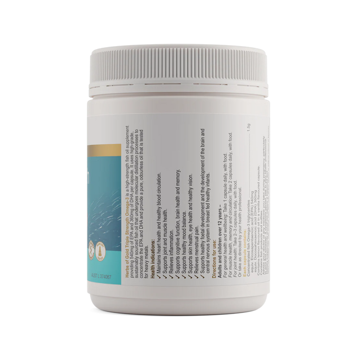 Herbs of Gold Omega-3 Triple Strength 150 Capsules
