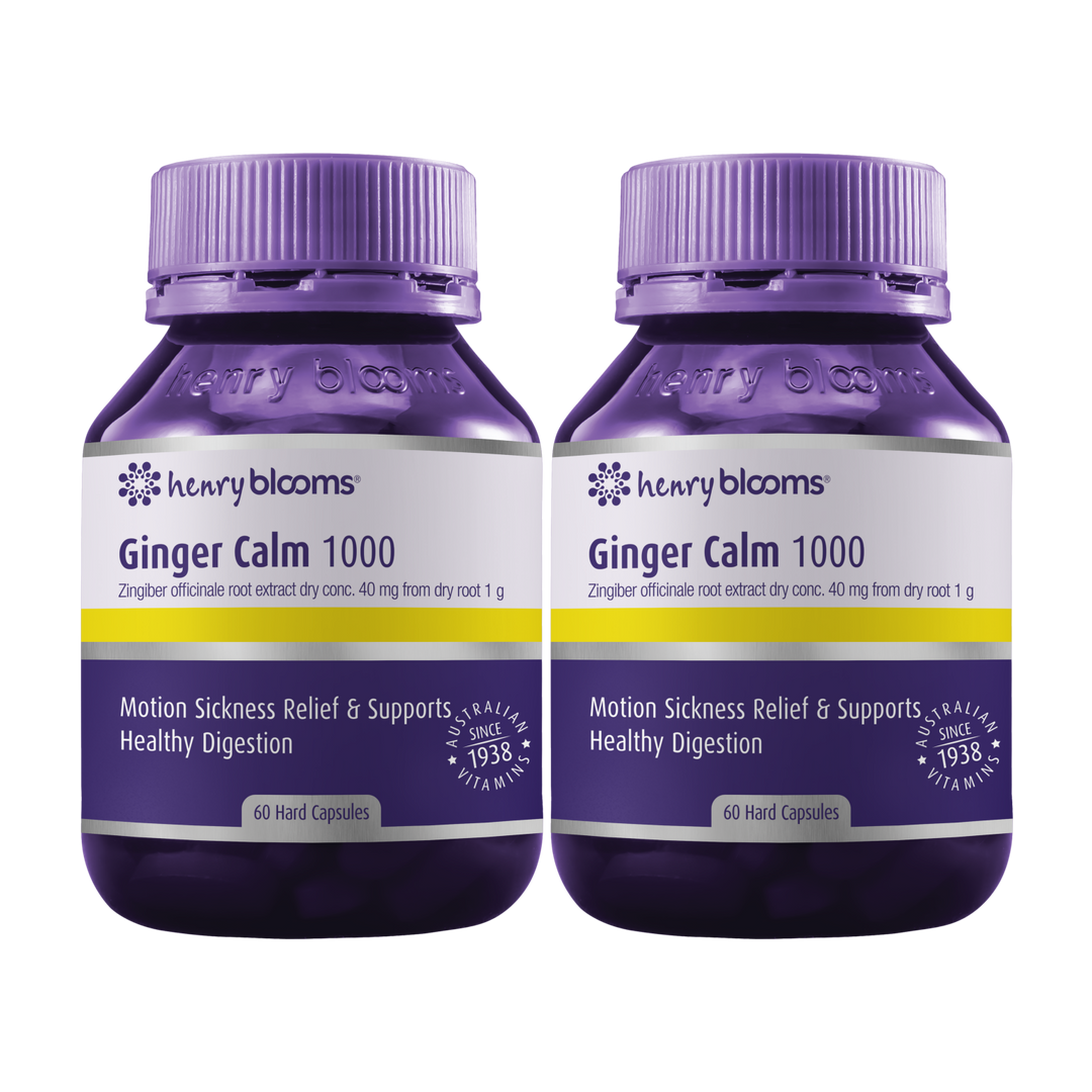 Henry Blooms Ginger Calm 1000mg 60 Capsules