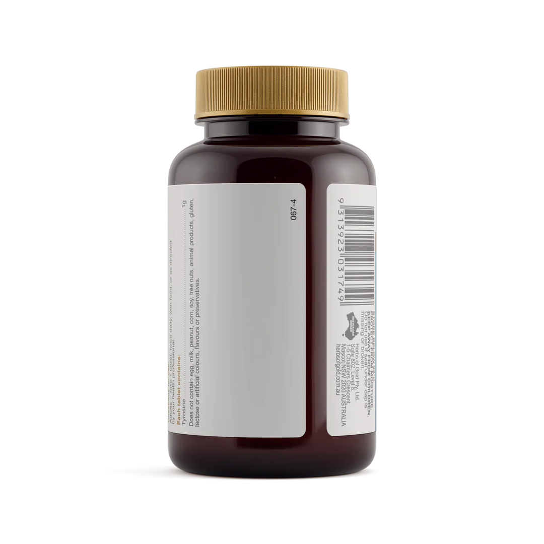 Herbs of Gold Tyrosine 1000 60 Tablets