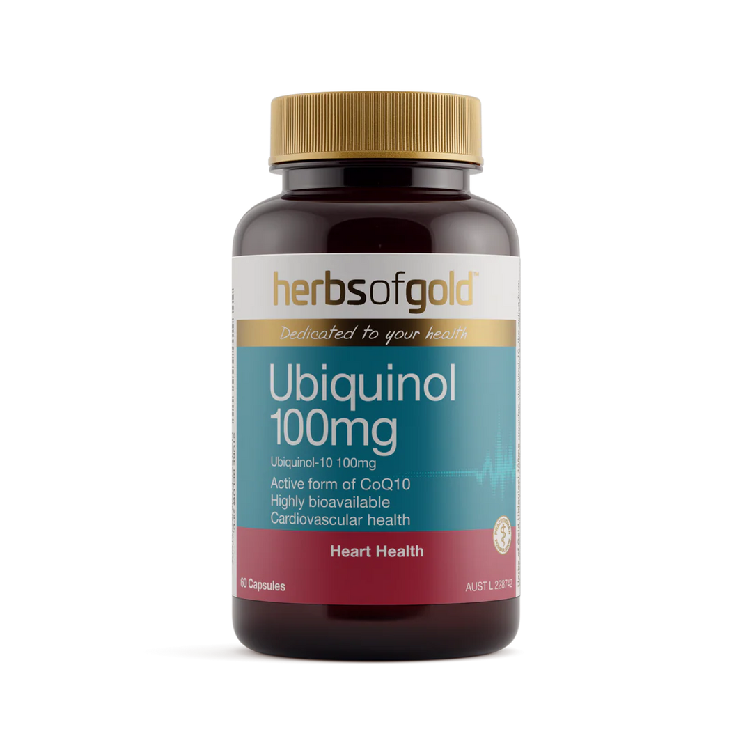 Herbs of Gold Ubiquinol 100mg 60 Capsules