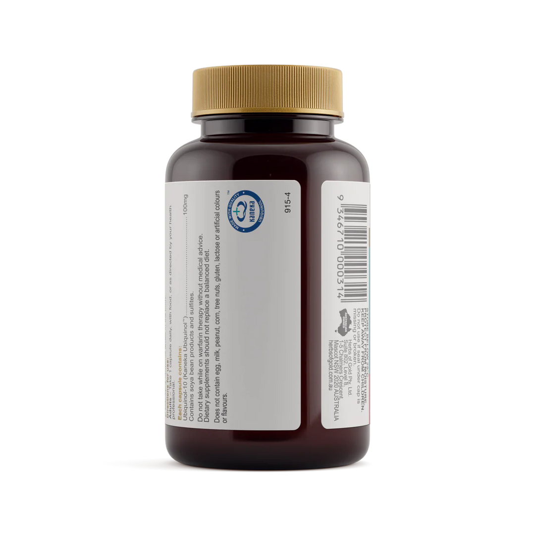 Herbs of Gold Ubiquinol 100mg 60 Capsules
