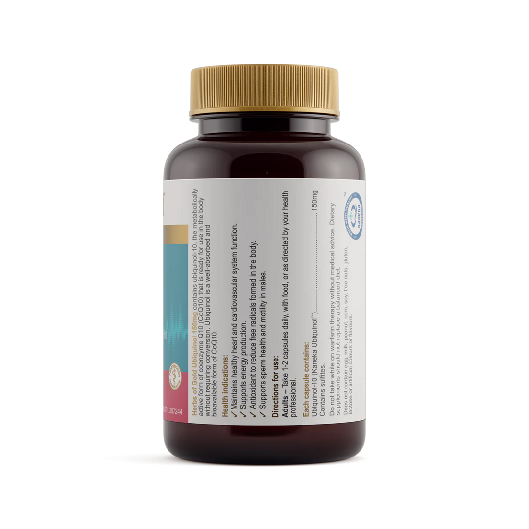 Herbs of Gold Ubiquinol 150mg 60 Capsules