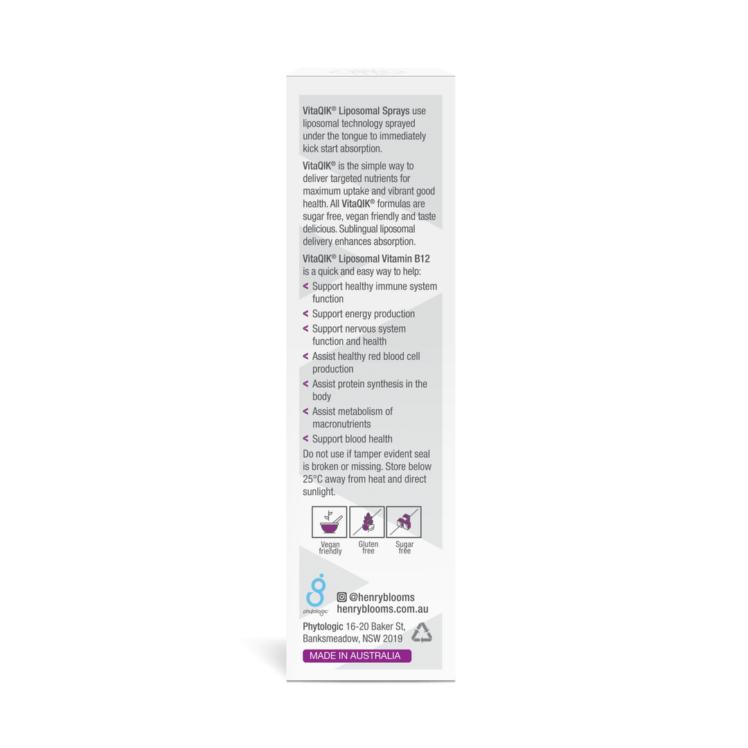 Henry Blooms VitaQIK® Liposomal Spray Vitamin B12 50 mL