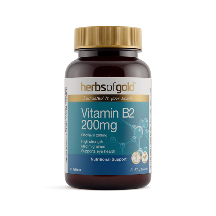 Herbs of Gold Vitamin B2 200mg 60 Tablets