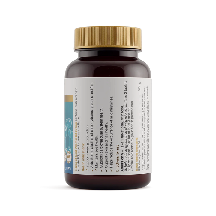 Herbs of Gold Vitamin B2 200mg 60 Tablets