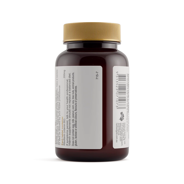 Herbs of Gold Vitamin B2 200mg 60 Tablets